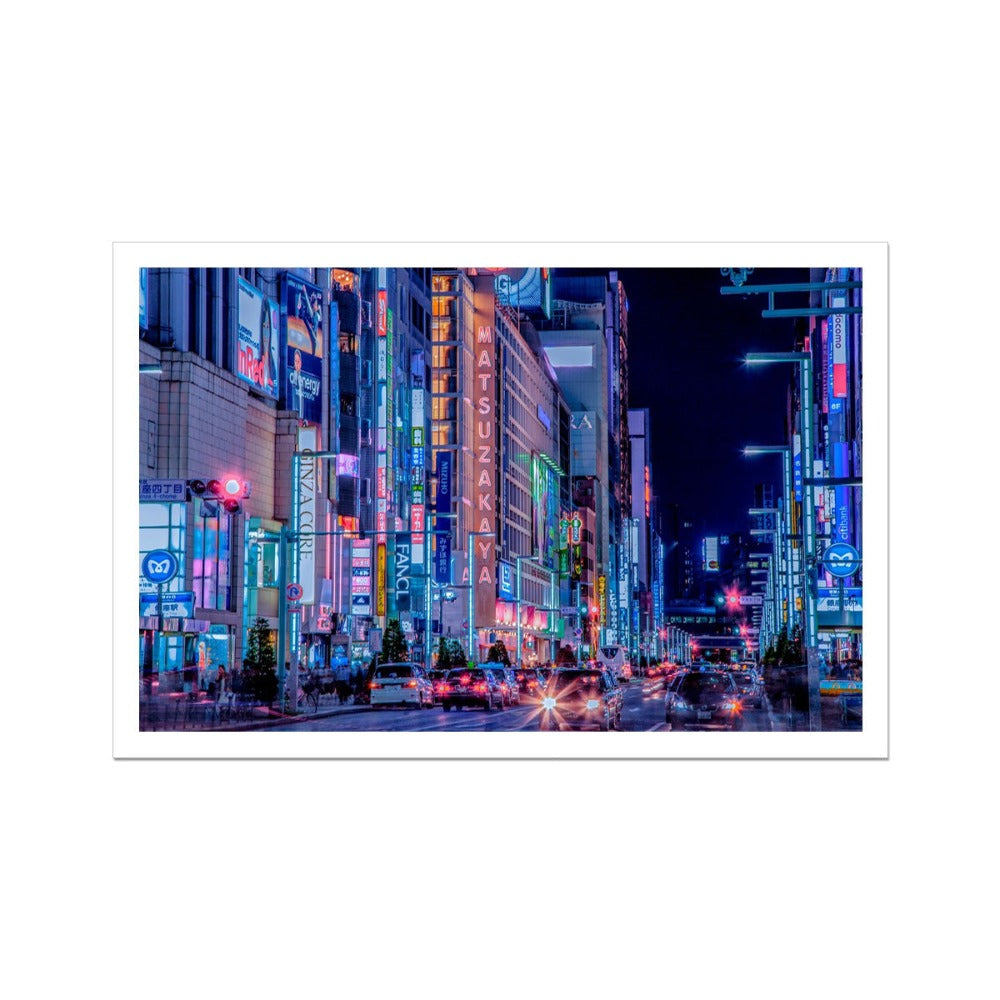 Japan Wall Art Photography Print, Ginza, Tokyo Cityscape & Night City - ManChingKC Photography