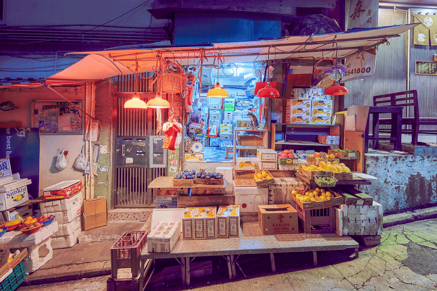 Limited Edition Photography Print of Hong Kong I -Store in the alley-  Central, Hong Kong I Cityscapes People Wall Art