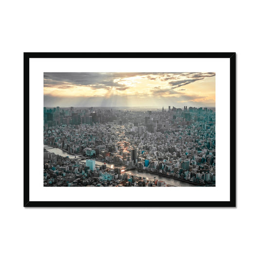 Japan Framed & Mounted Photography print I  Toyko view-Taitō 台東区 I Cityscape & Skyline Wall-Art