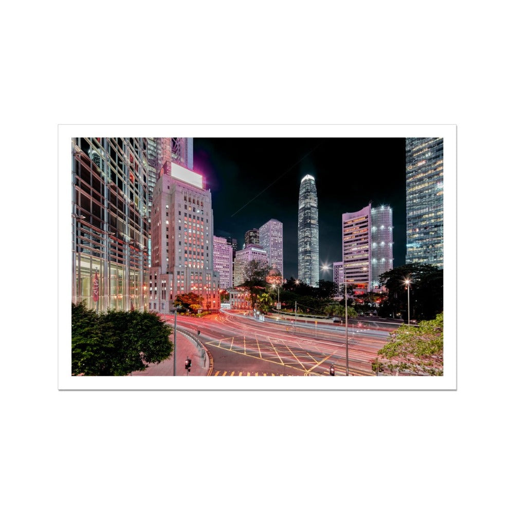 Photography Print of Hong Kong Bank Street Central HK ,Cityscapes & Night City Wall Art - ManChingKC Photography